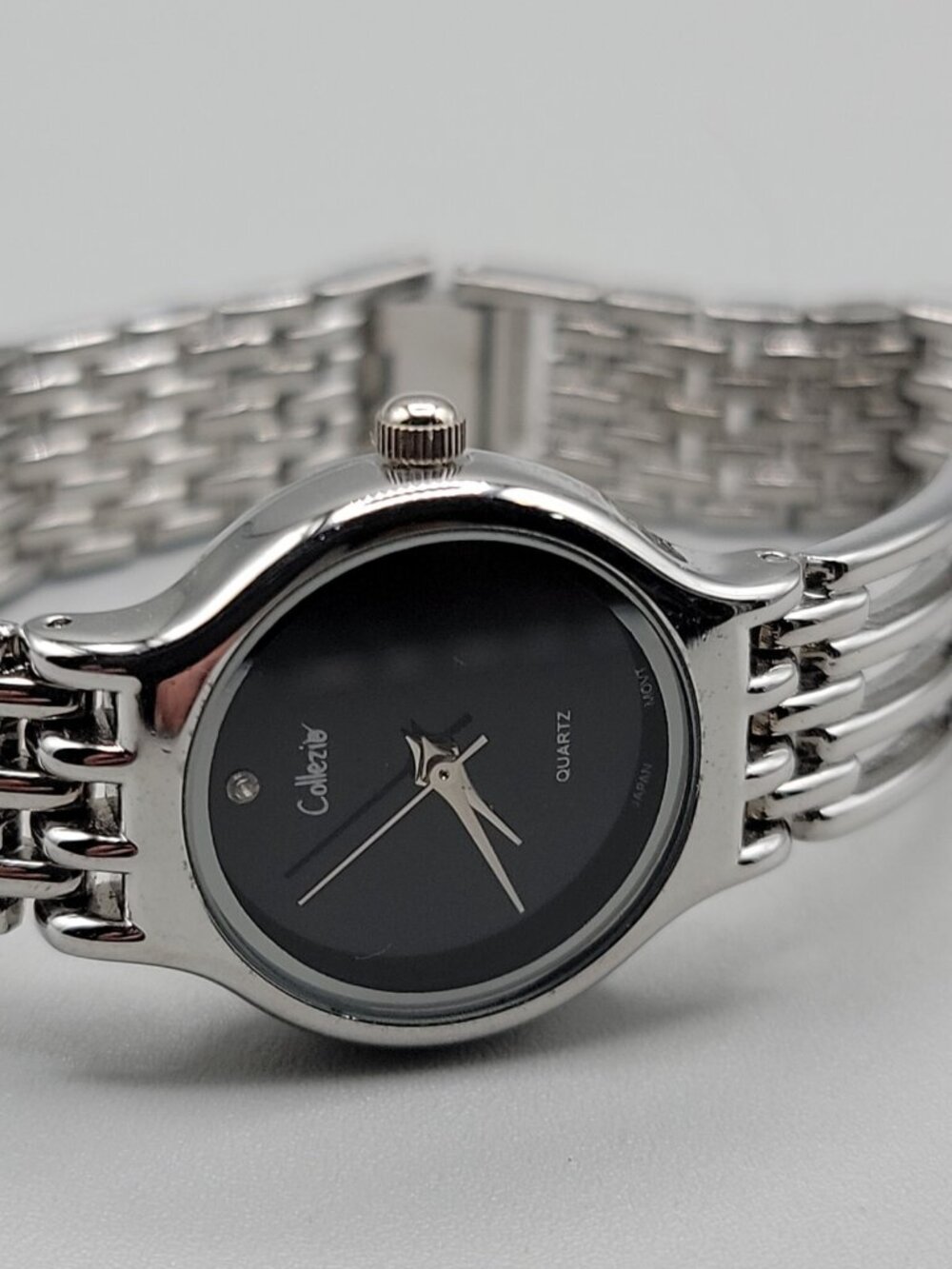 Collezio Diamond Ladies Quartz Watch 7" Silver Tone Band 25mm - Picture 11 of 11